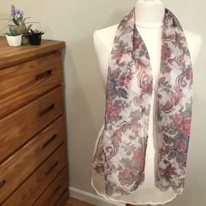Free w/ bundle!Vintage light spring floral scarf